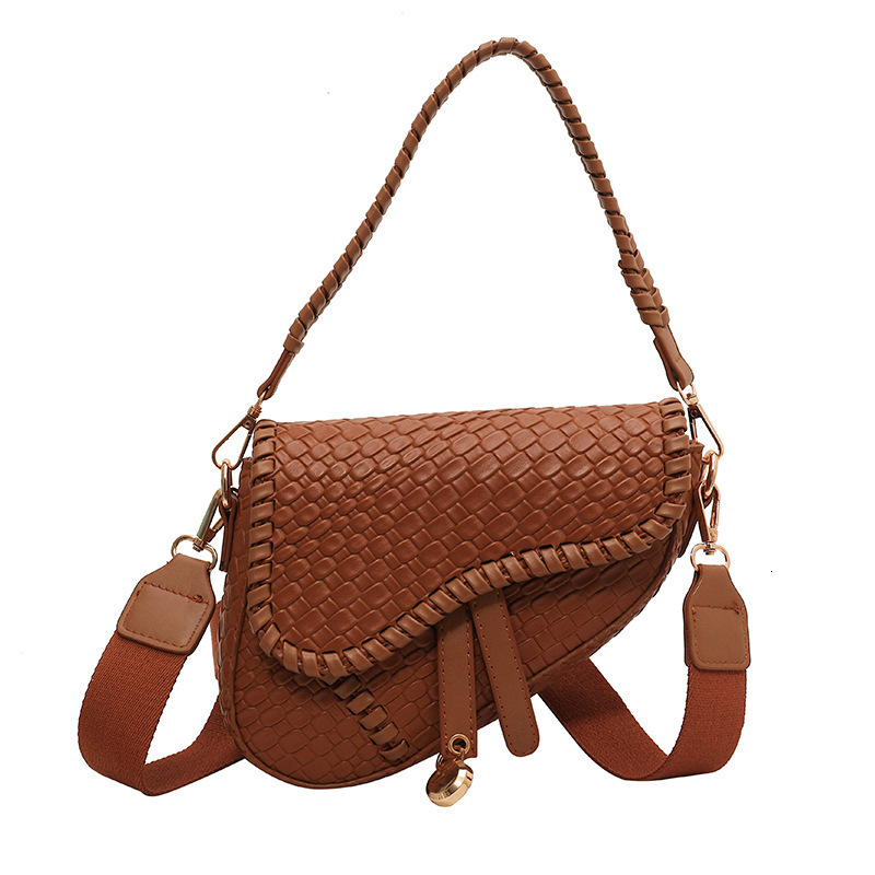 Luxury Brand Designer Bag 2023 New Korean Edition High End Bubble Pattern Texture Small And Popular Saddle Women's Crossbody Single Shoulder Bag