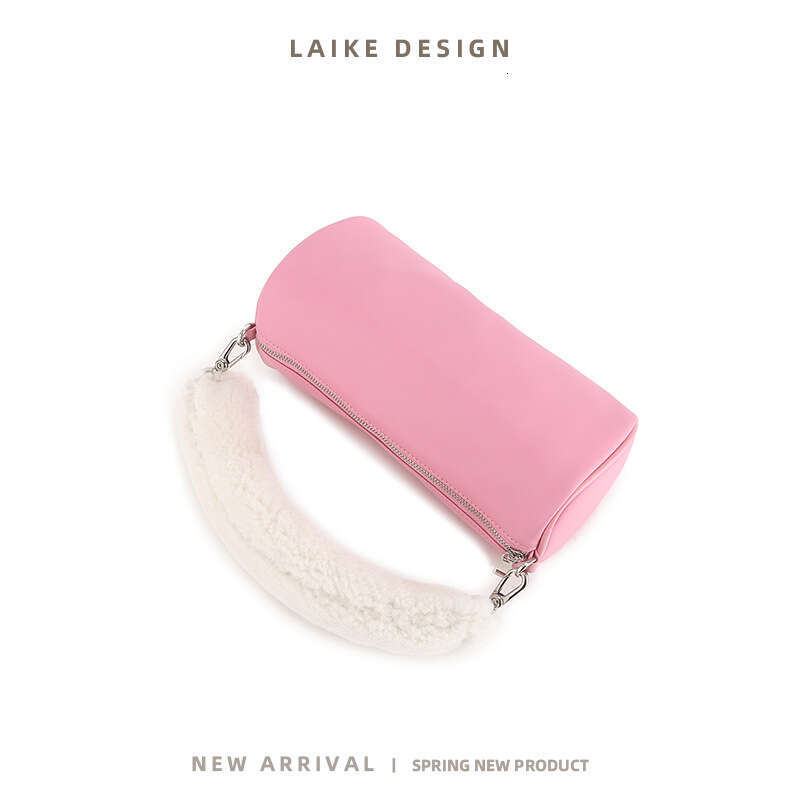 Handbag for Women Spring New High-End Chain Cylinder Simple Sheepskin Shoulder Mini Versatile Crossbody Bag