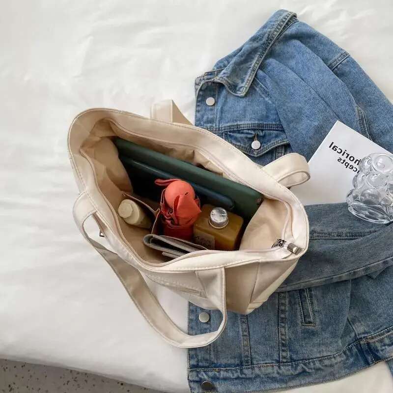 Women's Fashion Shoulder Class Large Capacity Student Tote 2023 New Canvas Commuter Handbag Women Bag