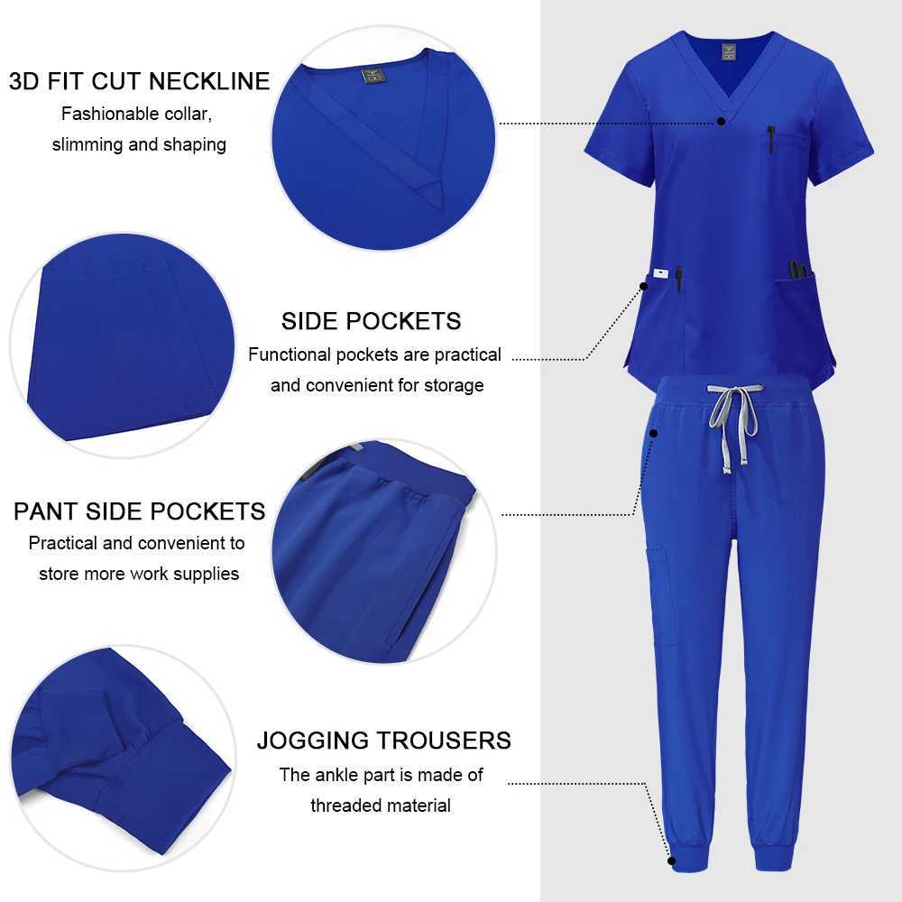 Nurse Uniform Hospital Accessories Surgical Dental Veterinary Work Wear Medical Nursing Healthcare Pharmacy Scrub Suit X250528