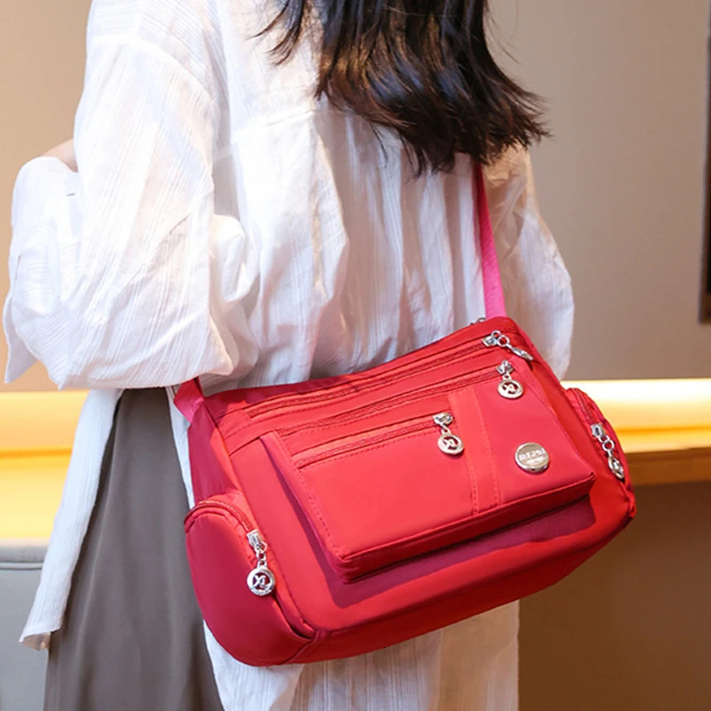 Waterproof Large Capacity Women Crossbody Bag Tote Casual Nylon Shoulder Bag Purse Handbag Lightweight Travel Messenger Bag 250523