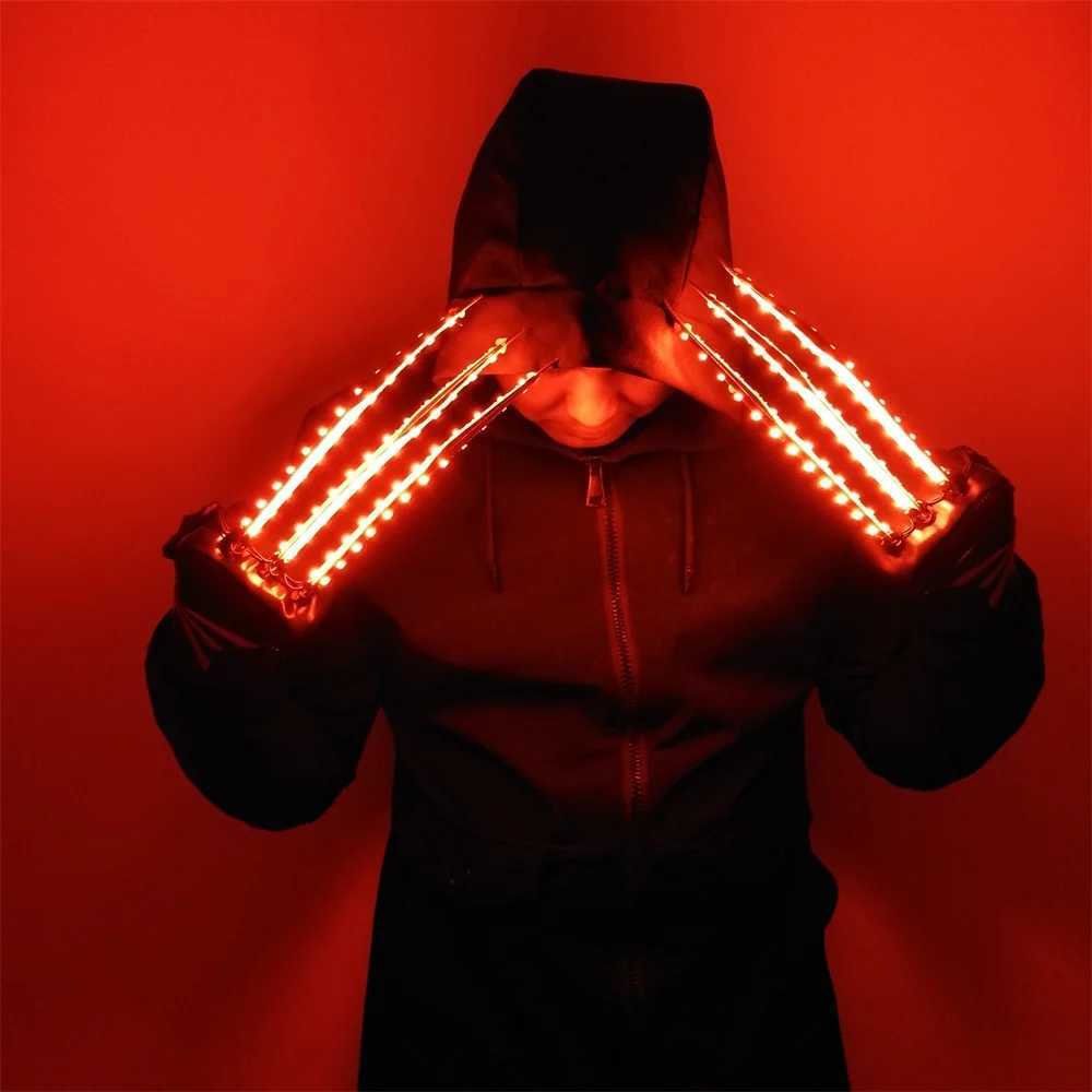 Cool Adult Children LED Wolverine Paw Gloves Lighting Up Costume Laserman Show Suit Jacket Glowing Night Club Performance Gloves W250528