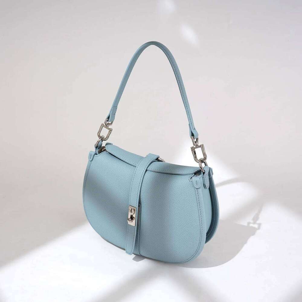 Women's Designer Genuine Leather Crescent Cross Body Fashion Versatile Simple Niche Shoulder Armpit Bag