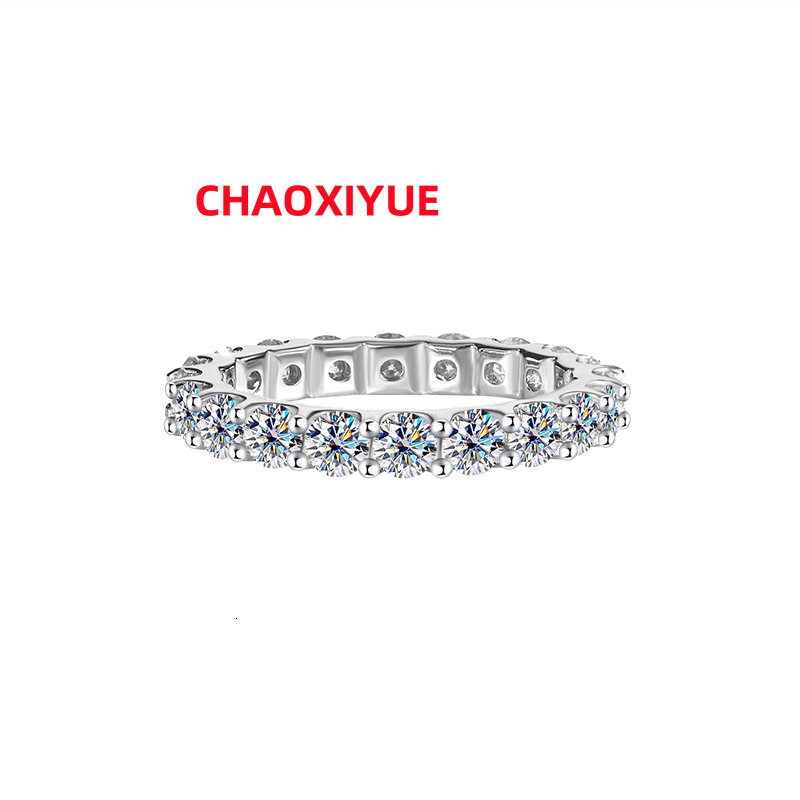 SPJ Wholesale Engagement and Wedding Jewelry Brilliant Cut VVS Moissanite Diamond Rings Fashionable S925 Sterling Silver