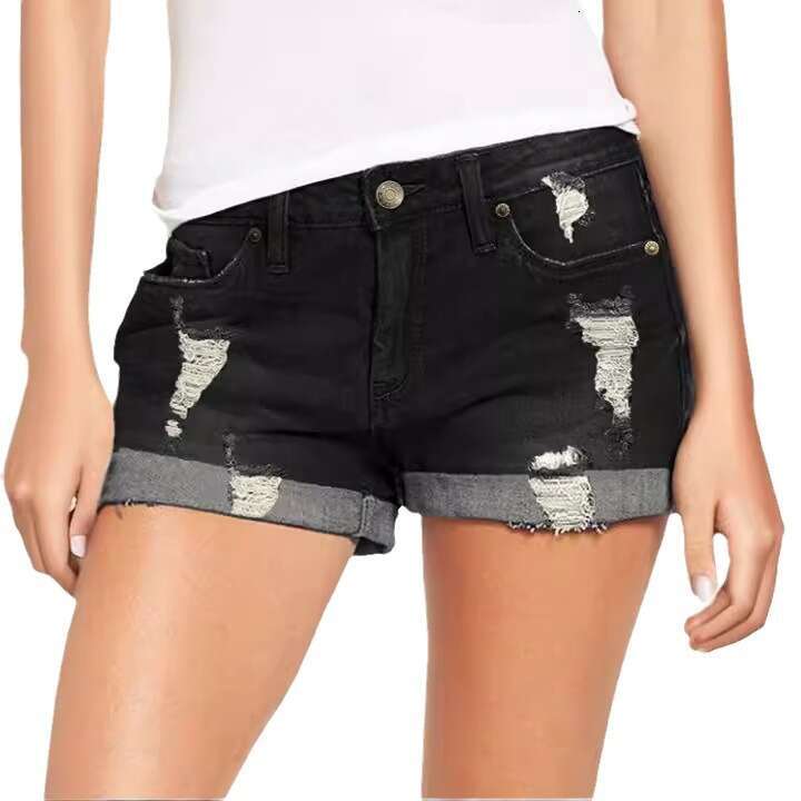 Shorts Women Denim Shorts Elastic Ripped Denim Shorts For Women Jean Shorts
