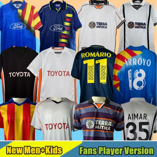 Retro 98 03 06 10Valencia football jersey MENDIETA VICENTE ANGULO DAVID VILLA Retro 25 26 80 01 03 04 05 06 09 10 Home and away football shirt d11 00 07 Adult Retro