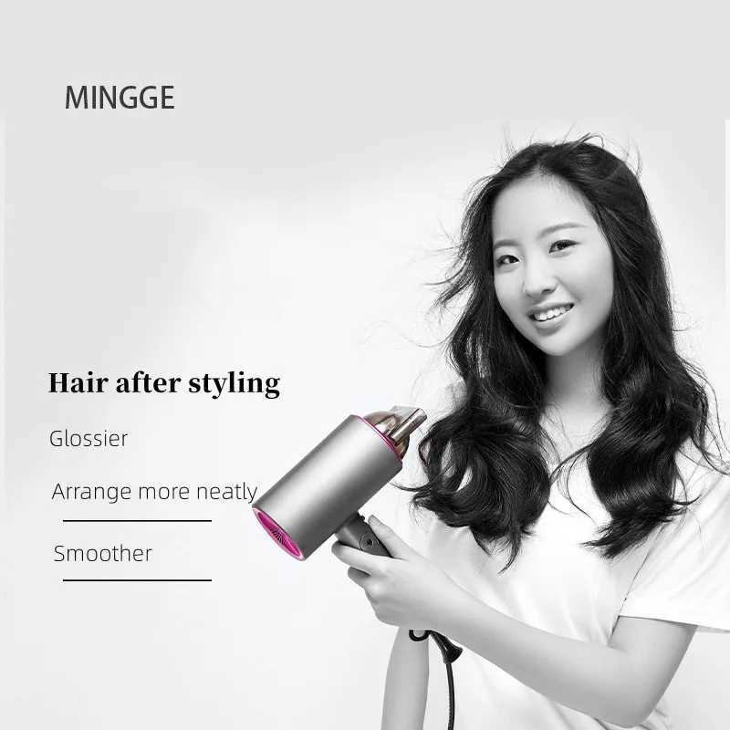 Popular Foldable Hair Dryer 1800W Blue Light Negative Ion Super Silent US/EU/UK/Plug 110V/220V Home Barber RecommendedXJ250528