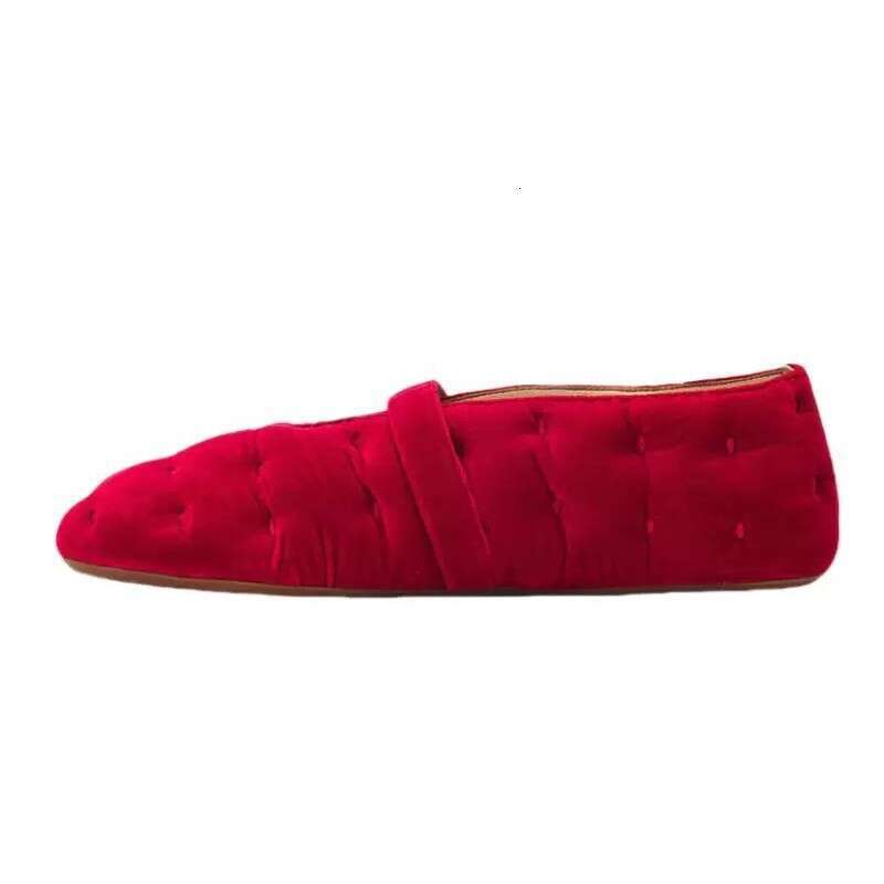 Genuine Leather Niche Round Toe One-Strap Mary Jane for Women Spring and Autumn New Fashion Flat Ballet Shoes
