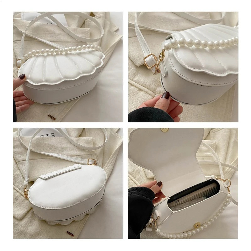 Koreanstyle Chic Singleshoulder Bag Niche Trend Shell Fashionable and Simple Crossbody Summer for Women 250528