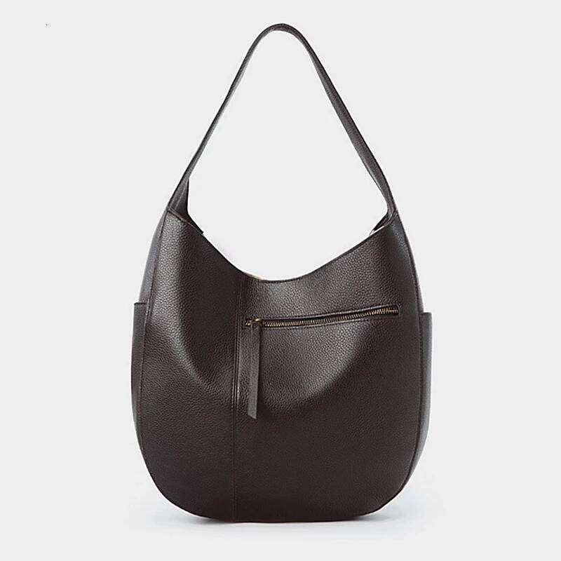 Hifashion Cowhide Genuine Leather Large Underarm Shoulder Bags For Women 2025 Designer Hobo Shopper Tote Ladies Handbags