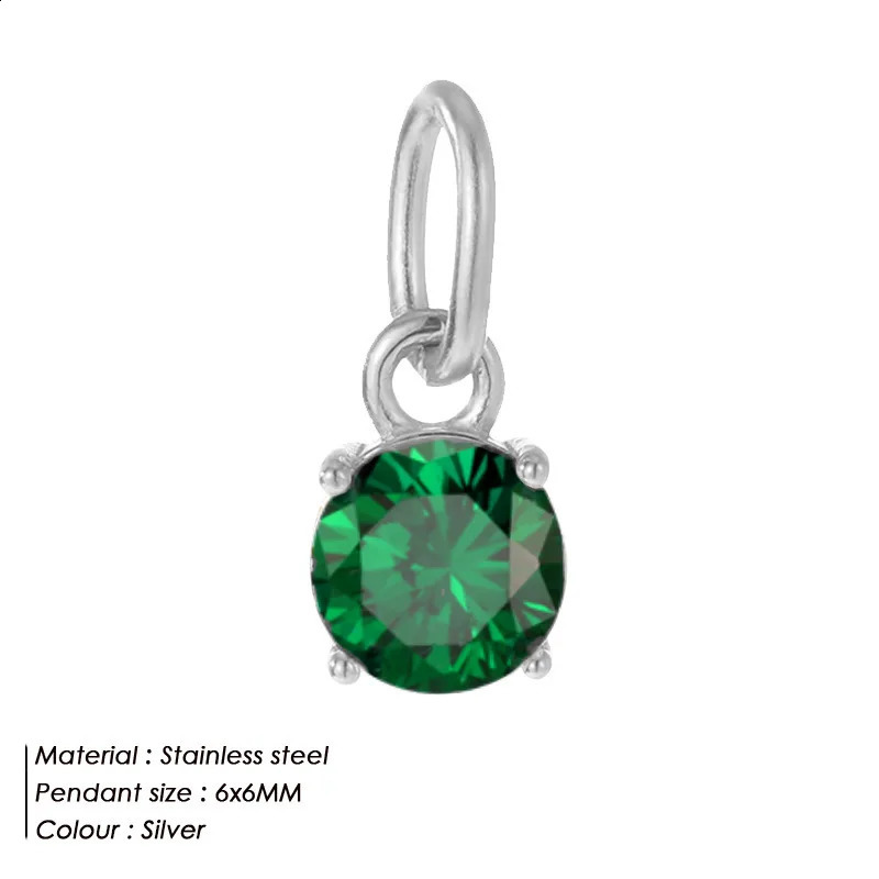 CARLIDANA Minimal Dainty Mini Small Charm Girl Boy 316L Stainless Steel Round Charms Pendants Necklace Jewelry Making 250519