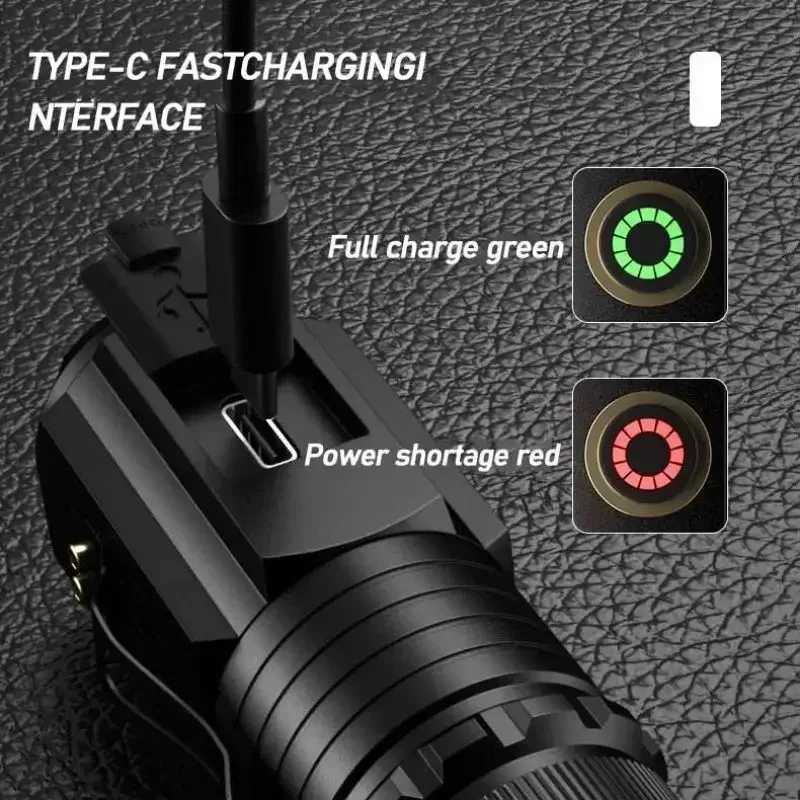 3 LED SST20 Mini LED Flashlight TYPE-C Rechargeable Portable EDC Torch Emergency Camping Lantern with Magnet Use 18350 BatteryXJ250529