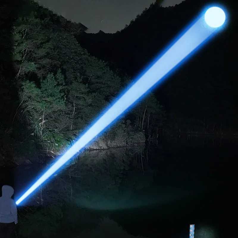 Super High Power LED Flashlight10000000LM Rechargeable Torch Light For Outdoor Fishing Camping Waterproof Tactical FlashlightsXJ250529