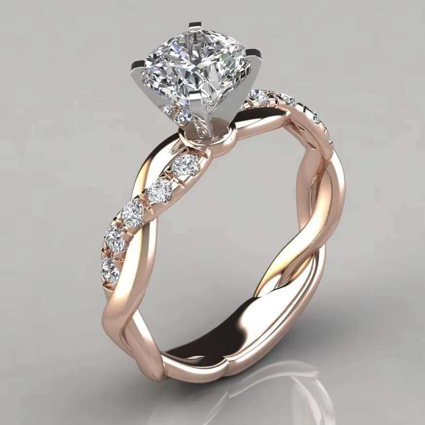 New Arrivals Fashion Luxury 18K Gold Plated Imitation Diamond Rings Women Jewelry Ring Jewellery