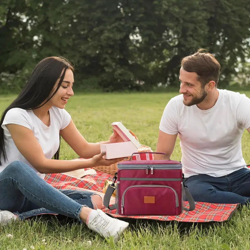 Large Capacity Leak Proof Lunch Backpack Thermal Picnic Cool and Warm Insulated Bag Outdoor Storage Shoulder Bag 250528