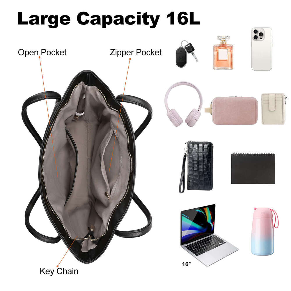 2025 New PU Leather Women's Tote Summer Handbag Large Capacity Shoulder Bag for Work Commute