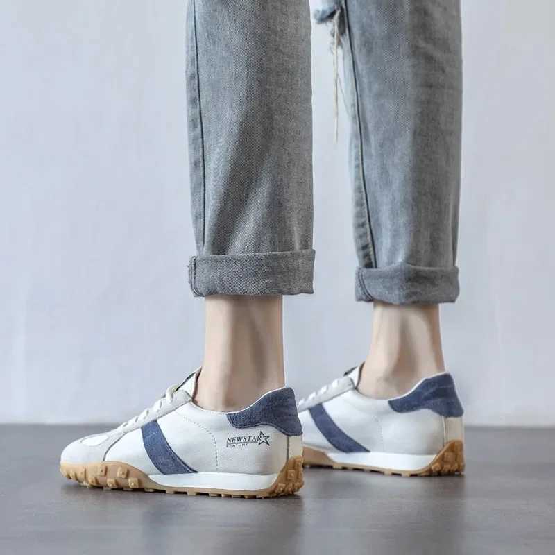 Women Soft Leather Shoes Comfortable Breathable Casual Sneaker 2025 Korean New Lace Up Non-slip Flat Sports Shoes Running Shoes XJ250529