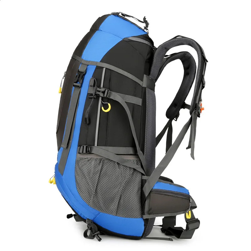Large Capacity 70L Backpack Waterproof Mountaineering Bag Mens Womens Outdoor Camping Hiking Rucksack Sports Travel Bags 250522