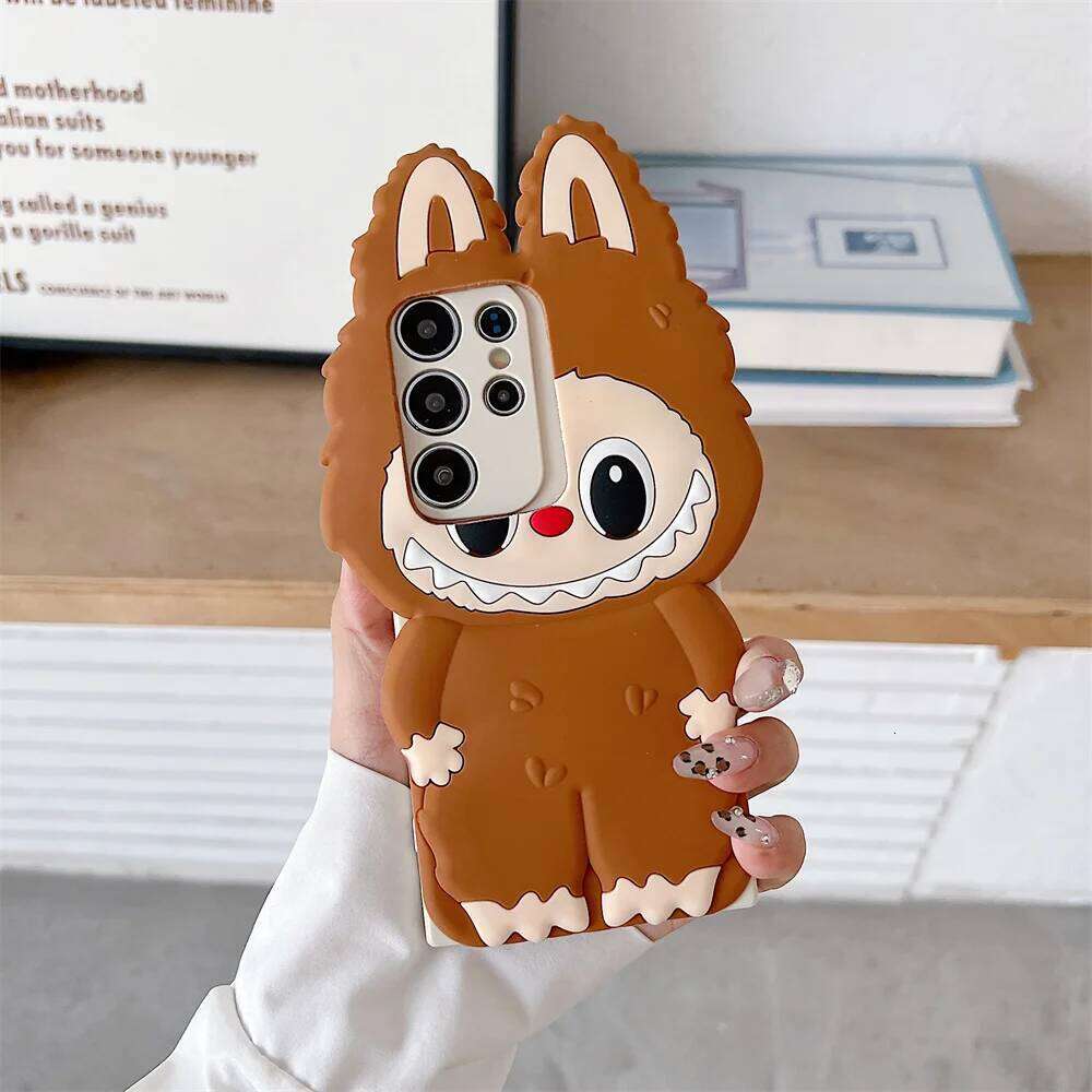 3D Cartoon Labubu Rabbit Soft Silicone Phone Case For iPhone 16 15 11 12 13 mini 14 Xs Pro Max XR 6 6s 7 8 Plus SE2 Cute Cover