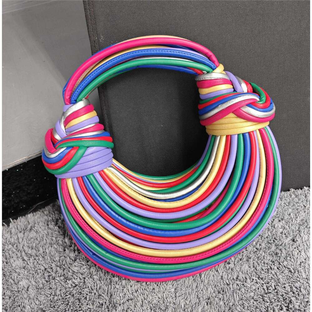Fashion Handbag 2025 High-end Niche Design Personality Noodle Stylish Crossbody Bag for Women Trendy Woven