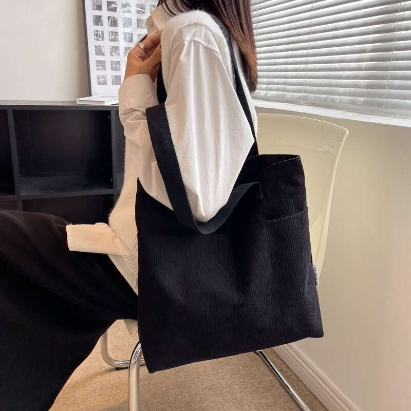 Cloth Korean Style Shoulder for Women Mori Girl Fashion Shopping Casual Tote Plain Bag