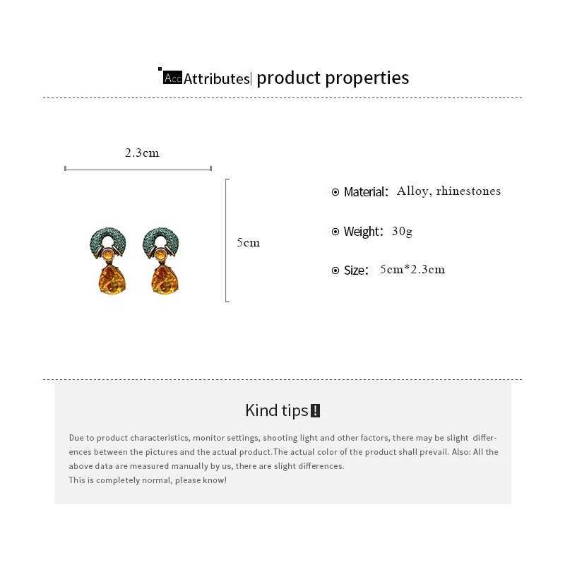 Rhinestones Round Water Drop Metal Mediaeval Vintage Dangle Earrings for Women Personty Exquisite Aesthetic Premium Jewelry L250527
