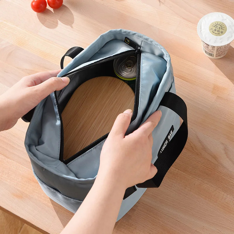 Insulated Bento Lunch Box Thermal Bag Large Capacity Food Zipper Storage Bags Container for Women Cooler Travel Picnic Handbags 250528