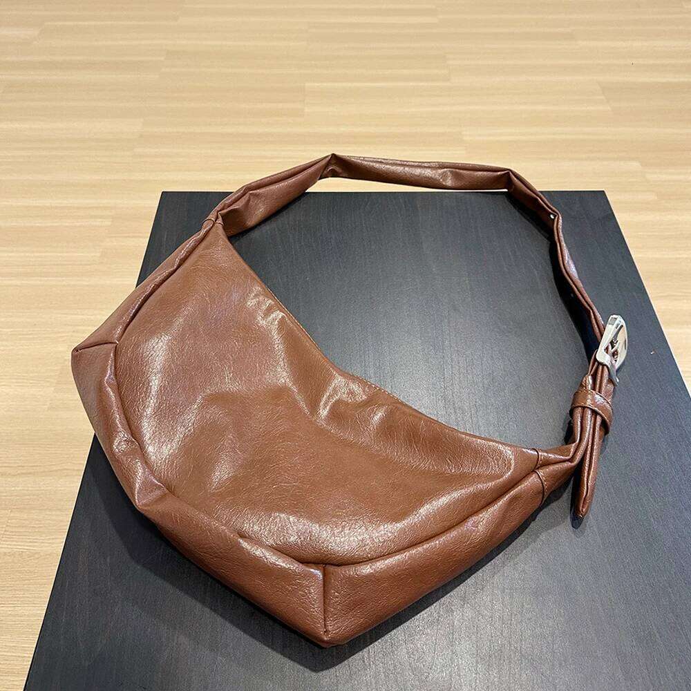 Women's Bags Designer Soft PU Leather Tote Handbag Fashion Designer Half Moon Shoulder Black Crossbody Bags For Women Dumpling Bag Hobo New