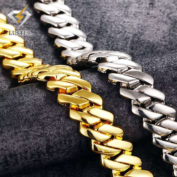 20mm Advanced Customization Hiphop Style Sterling Silver Moissanite Cuban Chain Necklace Moissanite