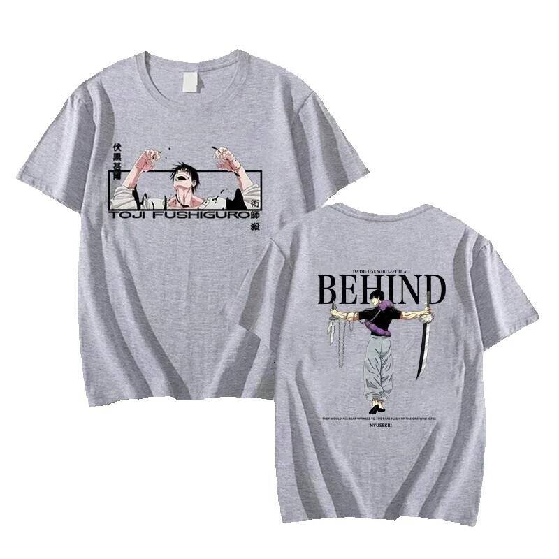 Anime Spell Return Battle Toji Fushiguro Print for Men and Women, Loose Casual Haruku T-Shirt, Streetwear, Short Sleeve T-Shirt