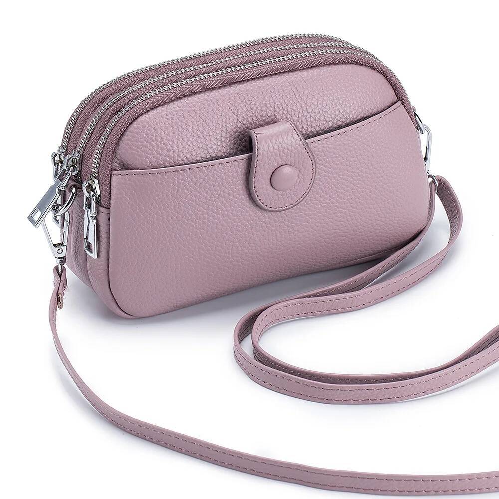 Genuine Leather Shoulder Small Messenger Handbag For Women Crossbody Bag Daily Commuter Wallet Handbag Tote Bags