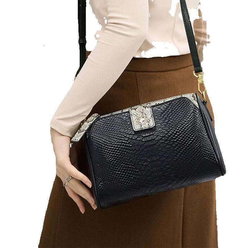 Designer Luxury ZOOLER HOT Animal Pattern Genuine Leather Women Crossbody Handmade Single Shoulder Bag Fashion Girls Purses Rice New #Yc323