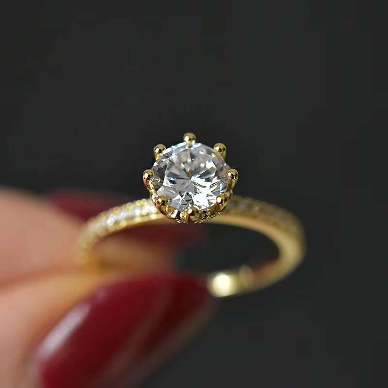 Fine Jewelry 925 Sterling Silver Rings Bridal Diamond Wedding Jewelry for Women