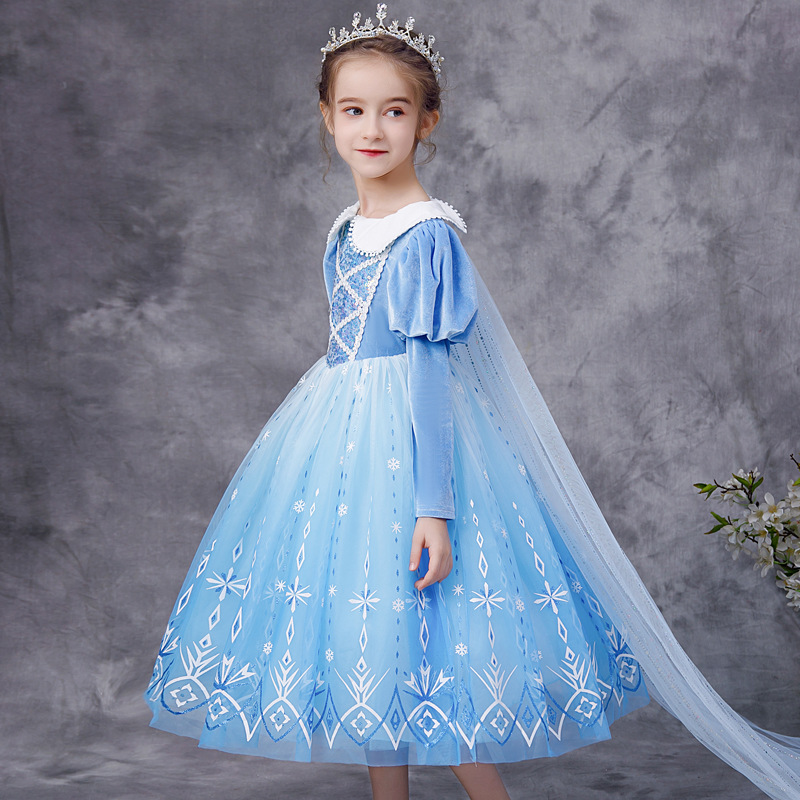 DISNEY girls designer clothes infant designer clothes Elsa princess dress Little girl's holiday dress princess outfit comfortable clothing with n