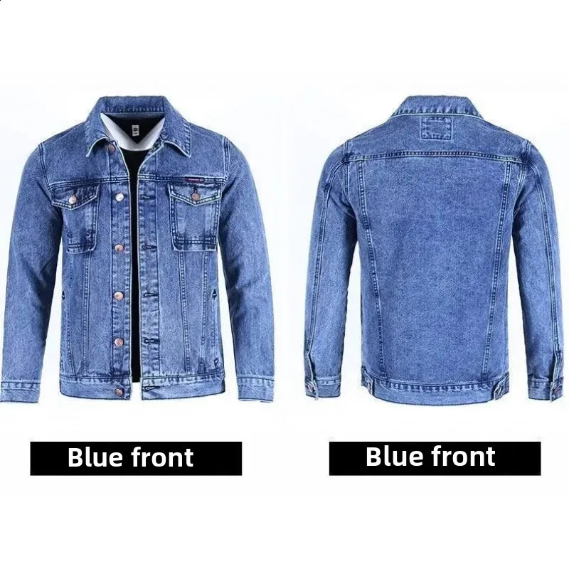 Denim Jacket Trendy Korean Style Casual Versatile Autumn Quarter Length Top For Young Men Student Body Conscious Fashion 250521