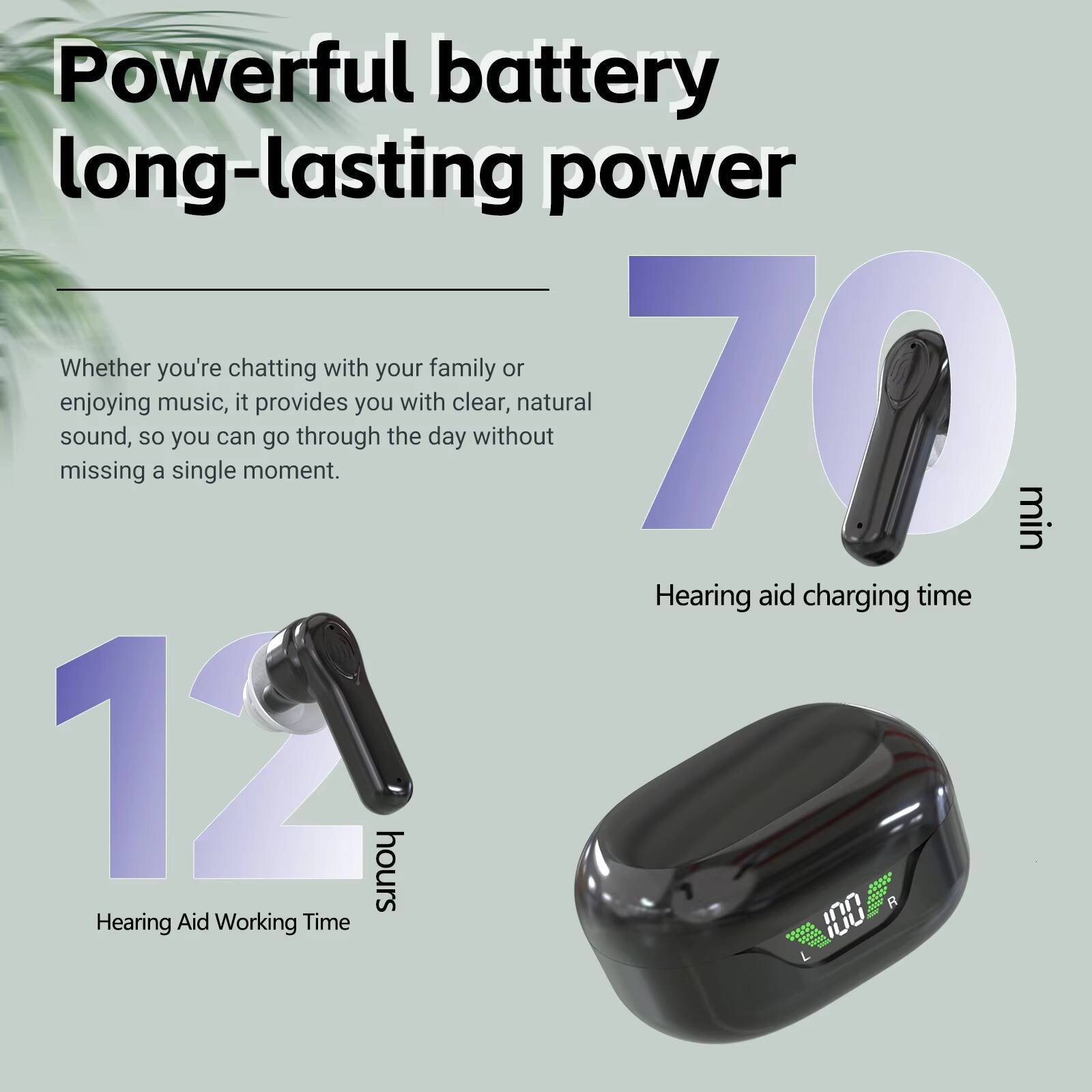 High-end TWS Rechargeable for Deaf People Programmable Hearing Aid