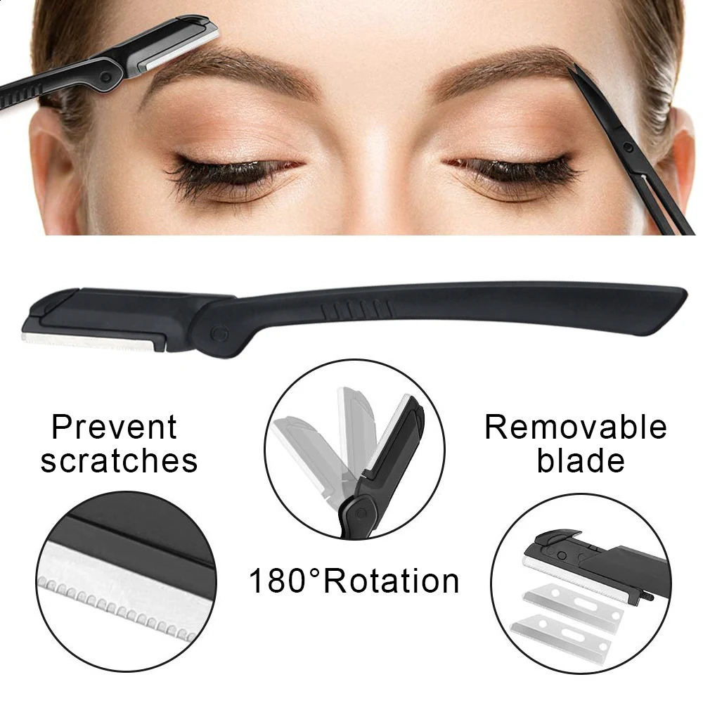 811Pcs Professional Eyebrow Trimmer Set Scissors Tweezers Scraping Comb Clip Forceps Cosmetic Eyebrows Makeup Tools 250516