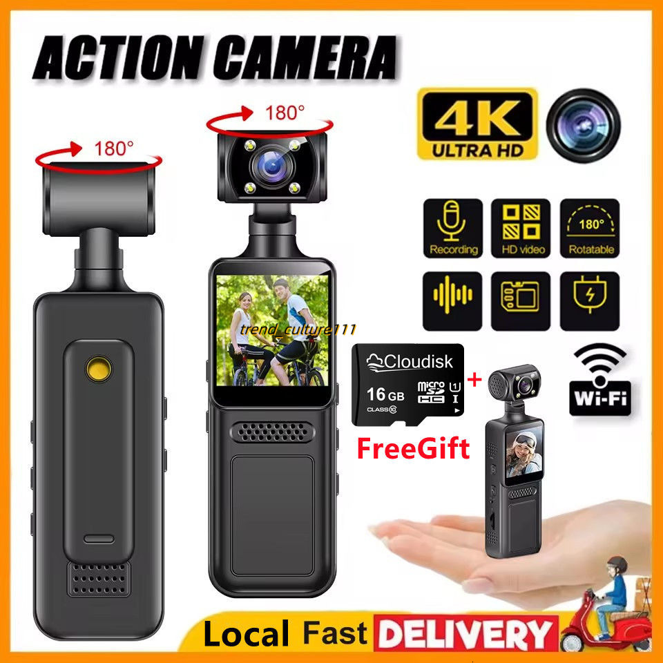 Ultra HD 4K WiFi Mini Camera Portable Digital Video Recorder BodyCam Infrared Night Vision Sports DV Riding Camcorder