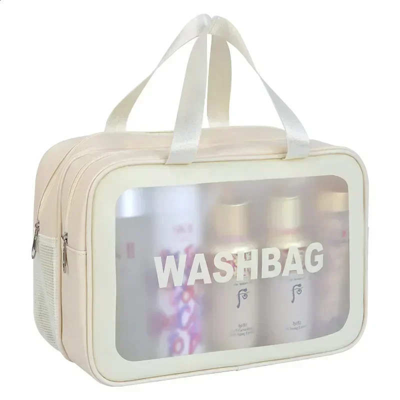 Thick DryWet Separation Partition Toiletry Bag Portable DoubleLayer Cosmetic Storage for Travel Beach Pool Bathing 250528