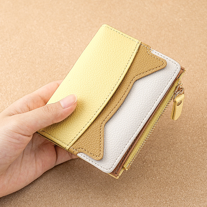 Card Holder Unisex Travel Minimalist Canvas Mini Zipper White Cash Compartment Long Coin Purse
