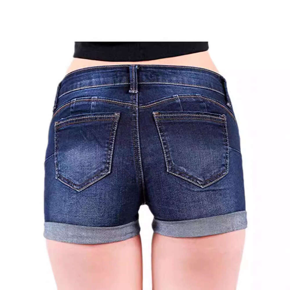 Shorts Women Denim Shorts Spring Ripped Cuffed Hem Denim Shorts Low Waist Jeans For Women Jean Shorts