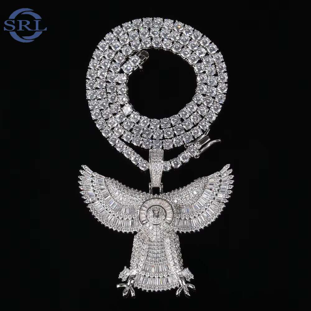 Wholesale Moissanite Pendant 18K Electroplating Necklace Moissanite ZIRCON Diamond Iced Out Hip Hop Necklace