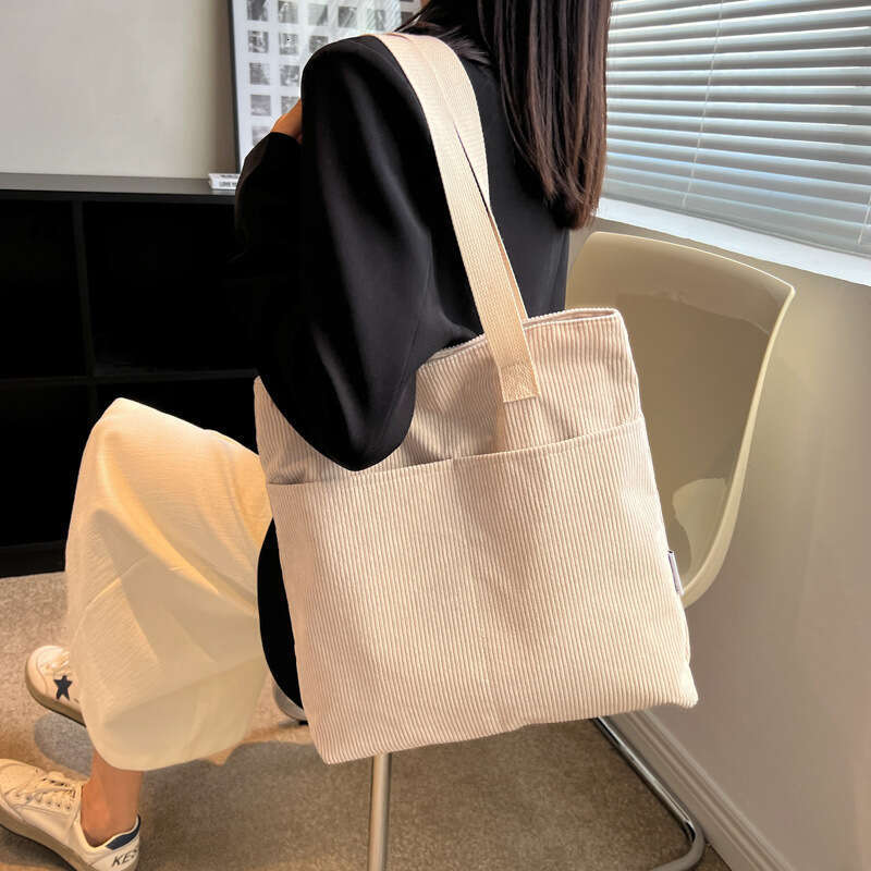 Cloth Korean Style Shoulder for Women Mori Girl Fashion Shopping Casual Tote Plain Bag