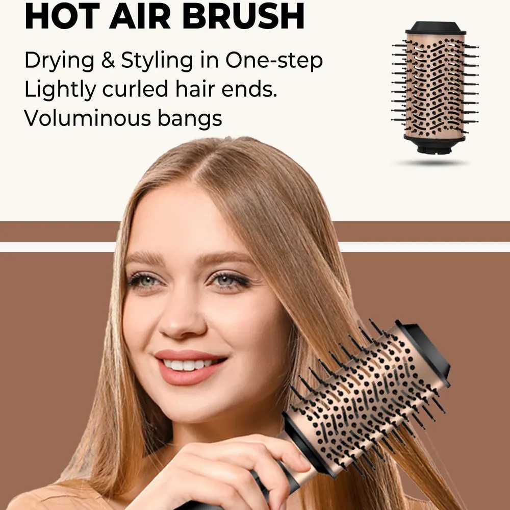 Professional Hair Dryer Brush 4 In 1 Hair Styler One Step Blow Dryer Comb Air Curling Iron Brush Electric Hair Blower BrushXJ250528