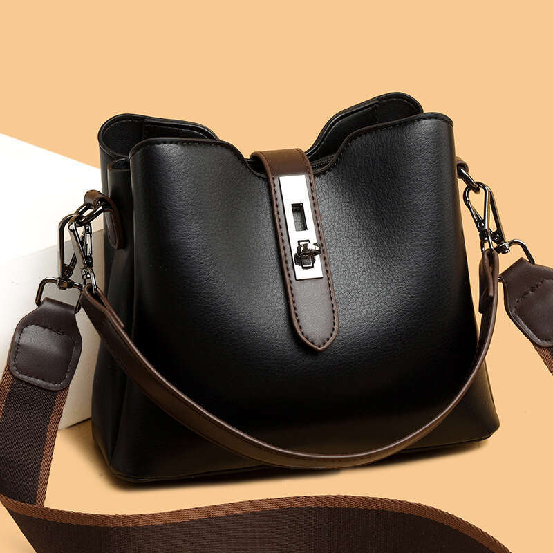 Textured Bucket For Women, Spring/Summer New High-End Multi-Layer Large Capacity Handbag, Shoulder And Crossbody Bag B5