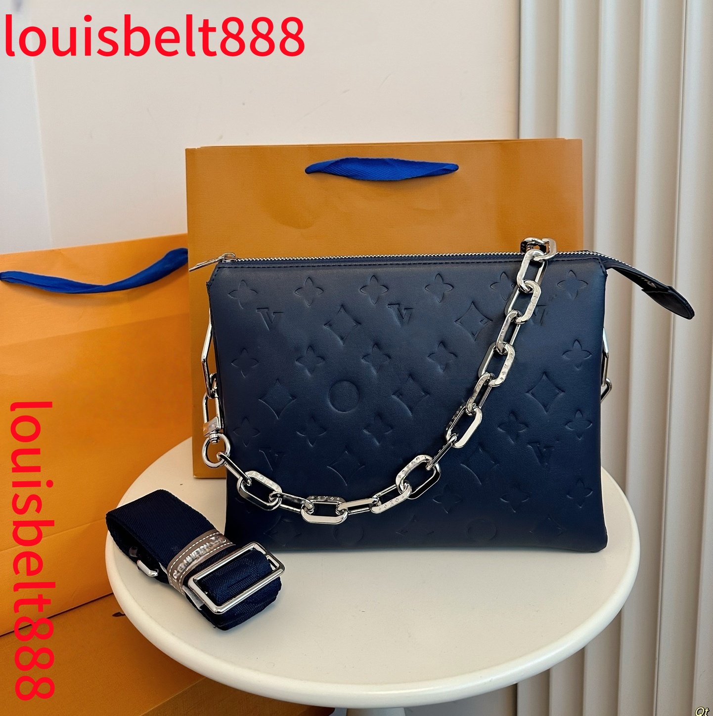 designer handbags tote Women COUSSIN leather crossbody Bags Fashion Luxury brand tote Messenger wallets square handbags Embossed shoulder straps Chain Bag