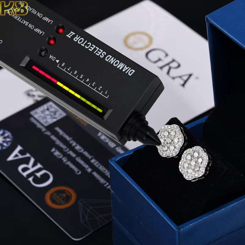 Elegant Moissanite Diamond Earrings 925 Silver Earrings Perfect for Hip Hop Jewelry Lovers Fashion Enthusiasts
