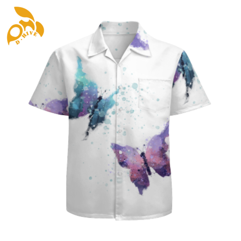 Free delivery, DIY designion customization of large-sized comfortable Hawaiian shirts for both men and women to wear outdoors.