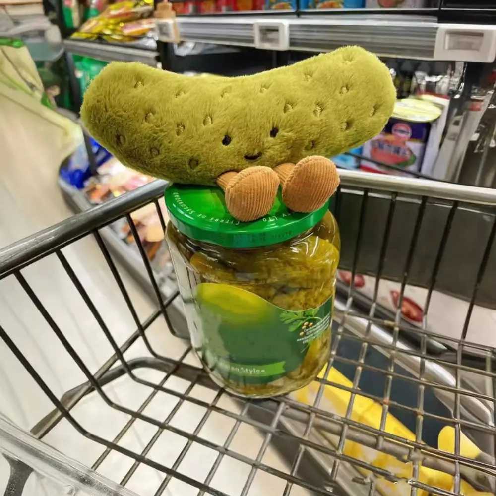 Soft Plush Pickled Cucumber Toys Kawaii Dolls Childrens Room Decoration Cushions Pillows Gifts Z250529