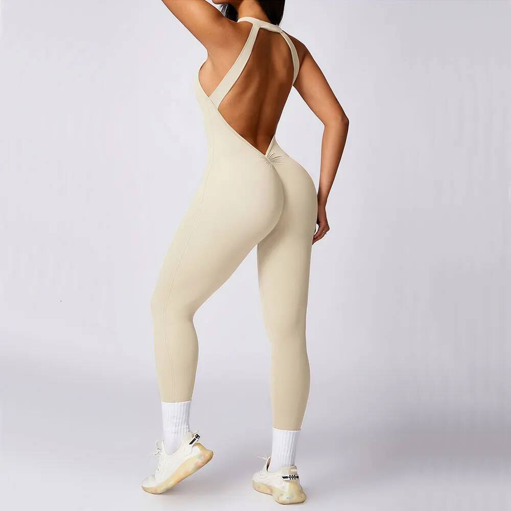 Romper Backless Workout Jumpsuit Fiess Bodysuit Siamese Sportswear Women Tracksuit Gym Clothes One-piece Playsuit Yoga Set